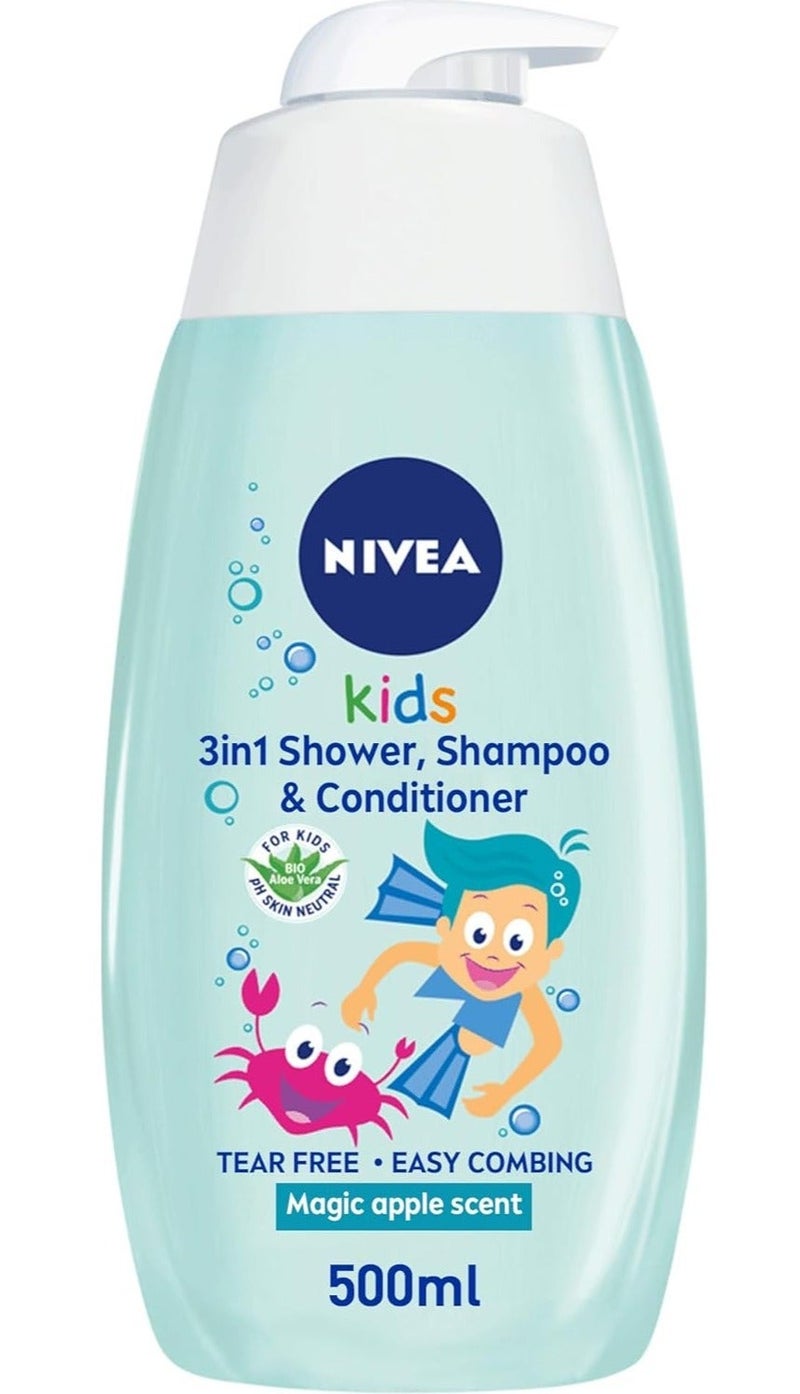 Nivea شامبو واستحمام للأطفال 3 في 1 برائحة التفاح من الألوة فيرا الحيوية - Image 2